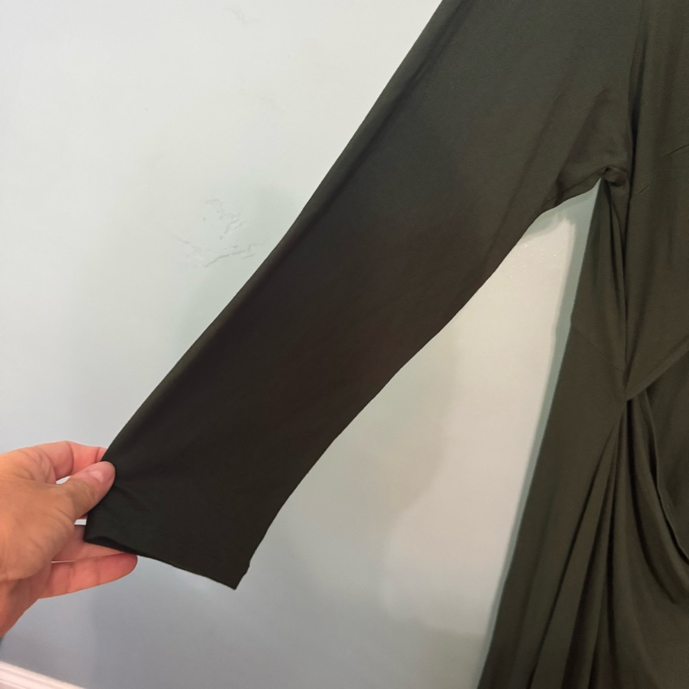 Old Navy Green Fit & Flare Twist Front Cutout Midi Dress. NWT. Size 3X - Picture 10 of 15